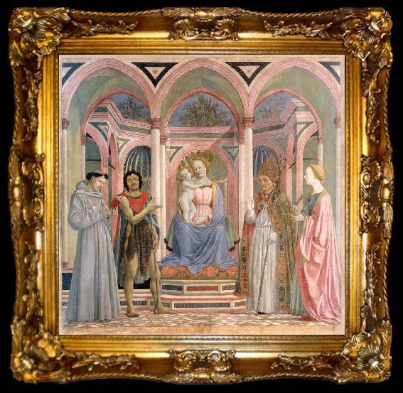 framed  DOMENICO VENEZIANO The Madonna and Child with Saints dne, ta009-2